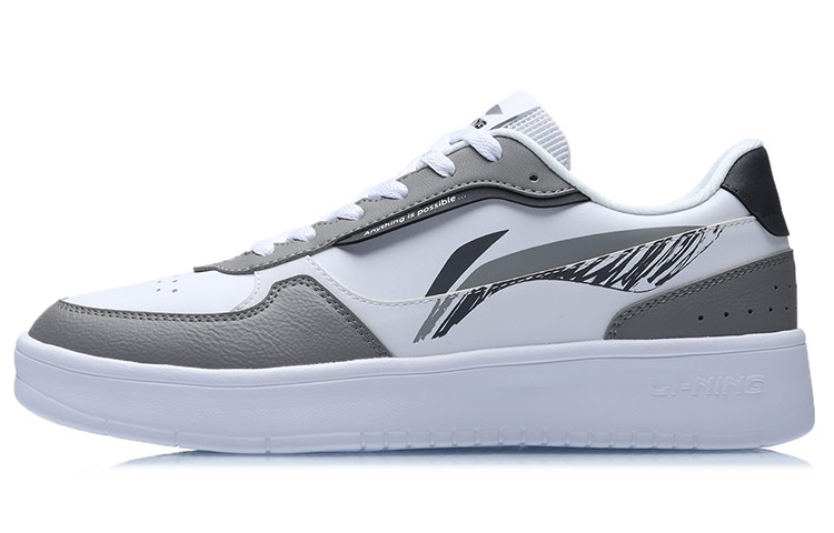 Li Ning, универсальная нескользящая износостойкая дышащая белая обувь для отдыха, высокие низкие кроссовки