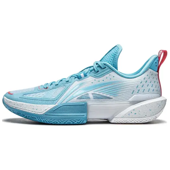 LINING Light Speed 2 Basketball Shoes Men Low-Top Blue White
