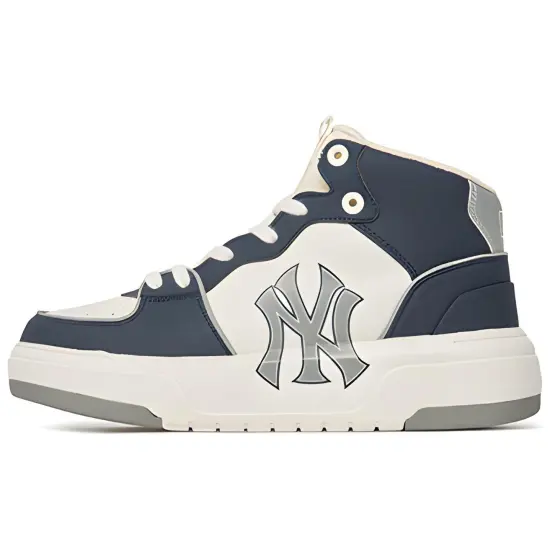 MLB Chunky Liner Skateboard Shoes Unisex High-Top Dark Marine Blue
