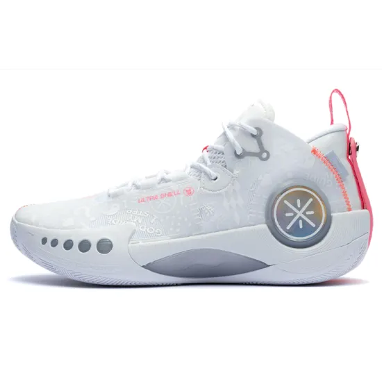 LINING Shadow 3 Basketball Shoes Men Mid-Top White/Red