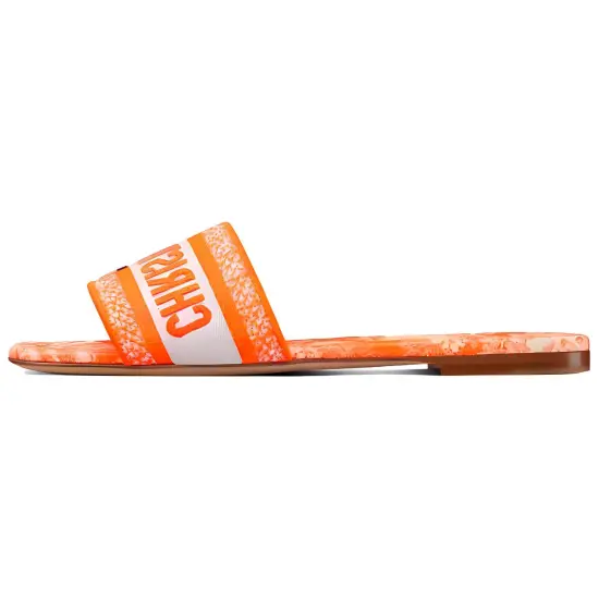 DIOR Dway Slide Slippers Women's Bright Orange