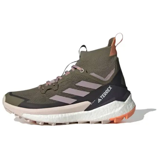 Adidas Terrex Free Hiker Running Shoes Women's High-Top Green/Gray White
