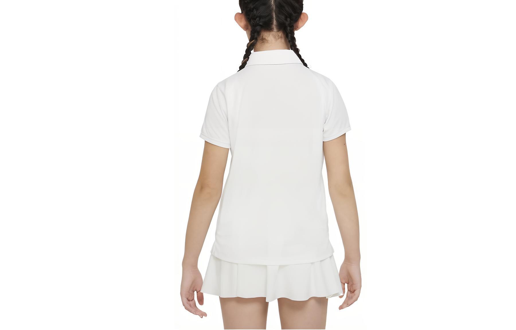 Женские футболка Nike NikeDri-FIT Victory LogoPolo (белый) — фото 2