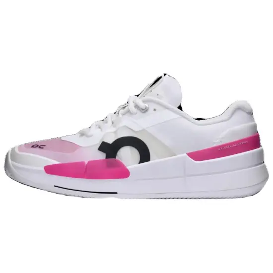 On THE ROGER Pro 2 Breathable Low Top Tennis Shoes Women's White Pink