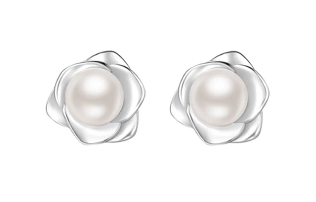 Asia Star Sterling Silver Stud Earrings Women's