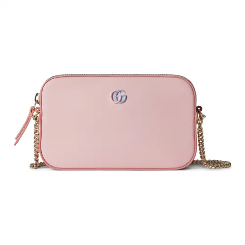 GUCCI Leather Crossbody Bag, Shoulder Bag Women's Light Pink