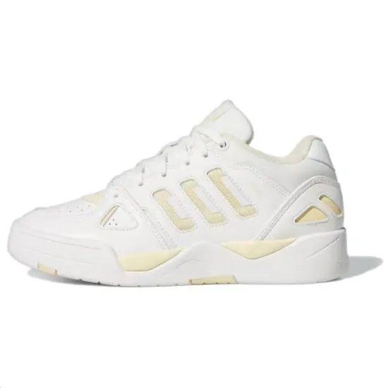 Adidas Midcity Skateboard Shoes Women's Low-Top White Yellow