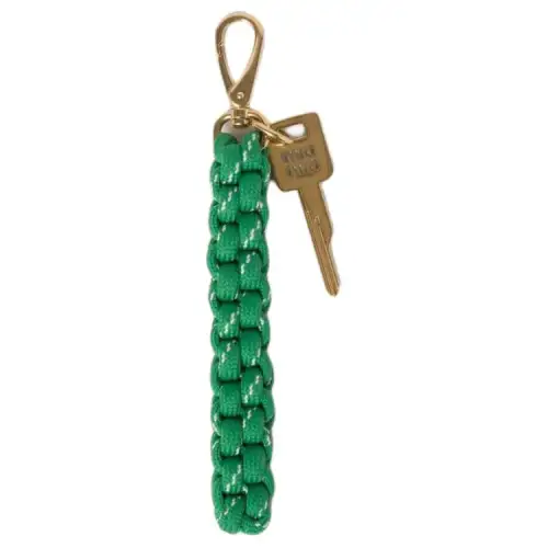 MIU MIU Nylon Charm Bag Accessory Women's Jadeite Green