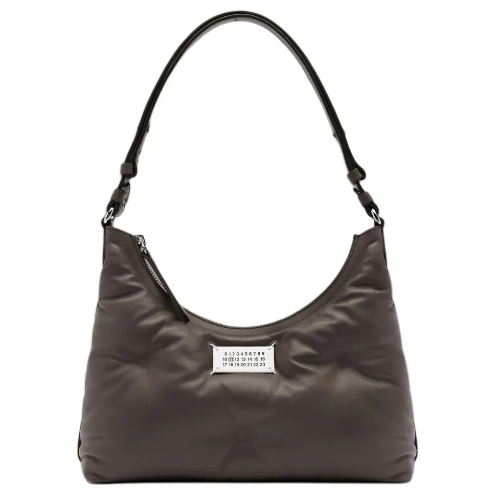 Maison Margiela Glam Slam Full Grain Nappa Leather Shoulder Bags Small Women's Gray