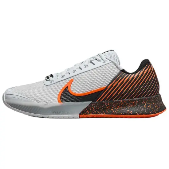 Nike Court Vapor Low Top Tennis Shoes Men's White Orange Black