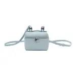 Loro Piana Leather One Shoulder Handbag Women's Blue Celadon