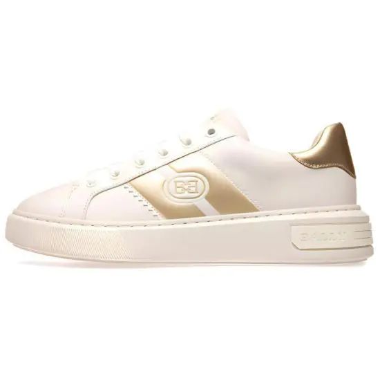 BALLY Logo-stripe Leather Sneakers Women's