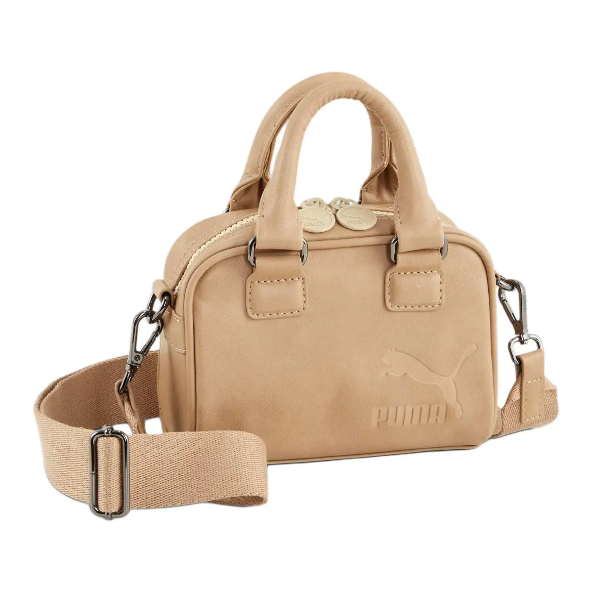 PUMA Polyester Handbag, Shoulder Bag, Crossbody Bag Small Unisex Roasted Almond