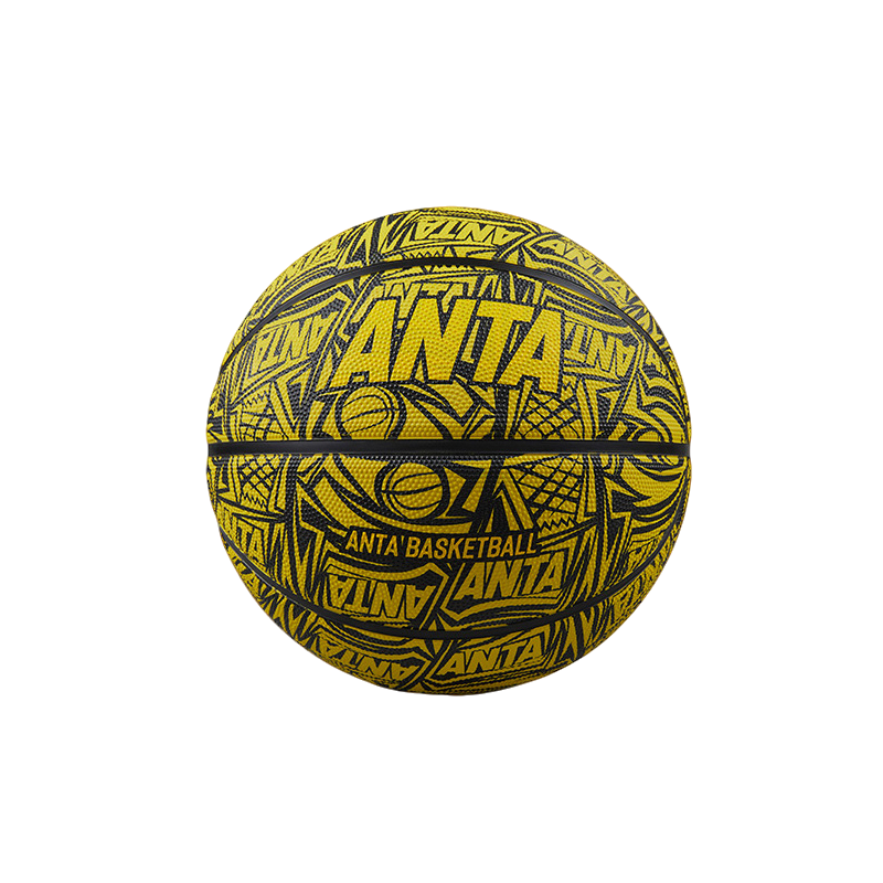 Anta Rubber Basketball All Over Print Yellow Size 7 Training Unisex