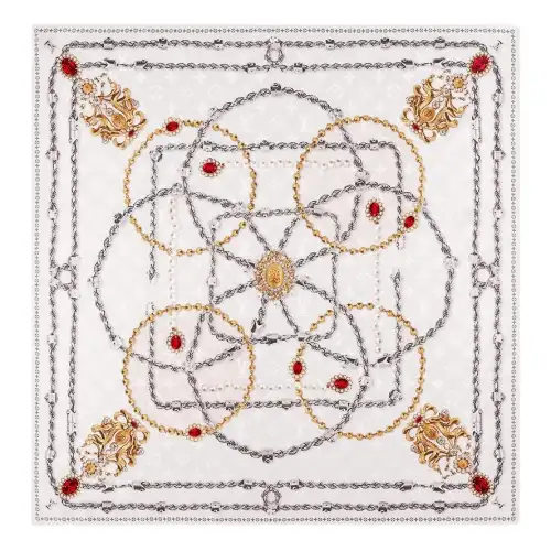 LOUIS VUITTON Lv Dynasty Pearls Silk Square