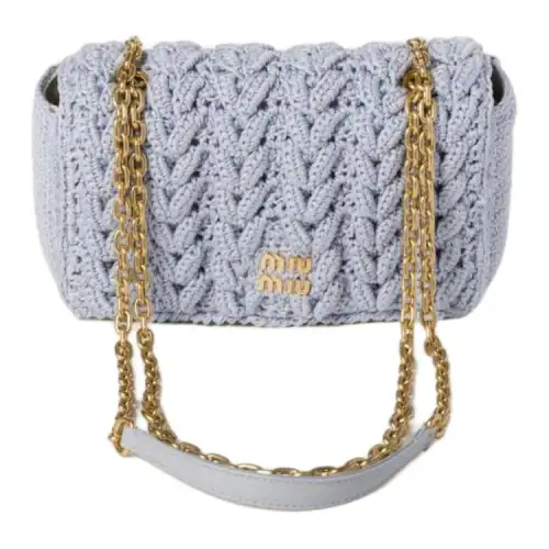 MIU MIU Fabric Crossbody Bag, Shoulder Bag Women's Cornflower Blue