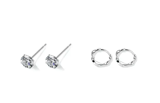 GIFU Sterling Silver Stud Earrings Women's