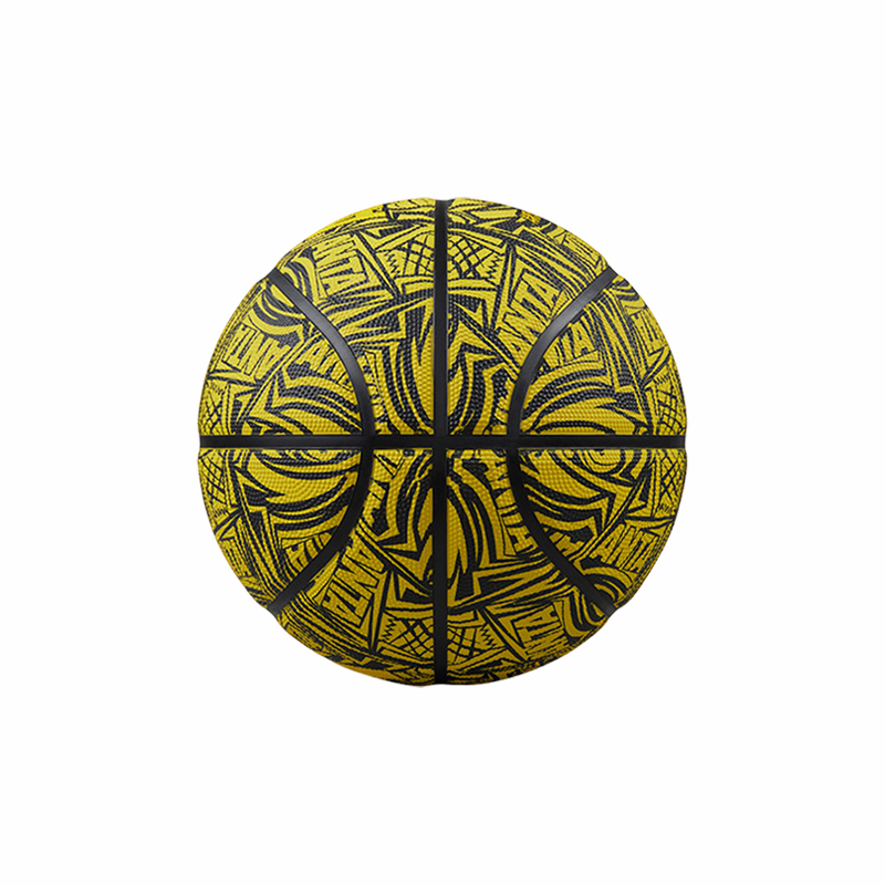 Anta Rubber Basketball All Over Print Yellow Size 7 Training Unisex