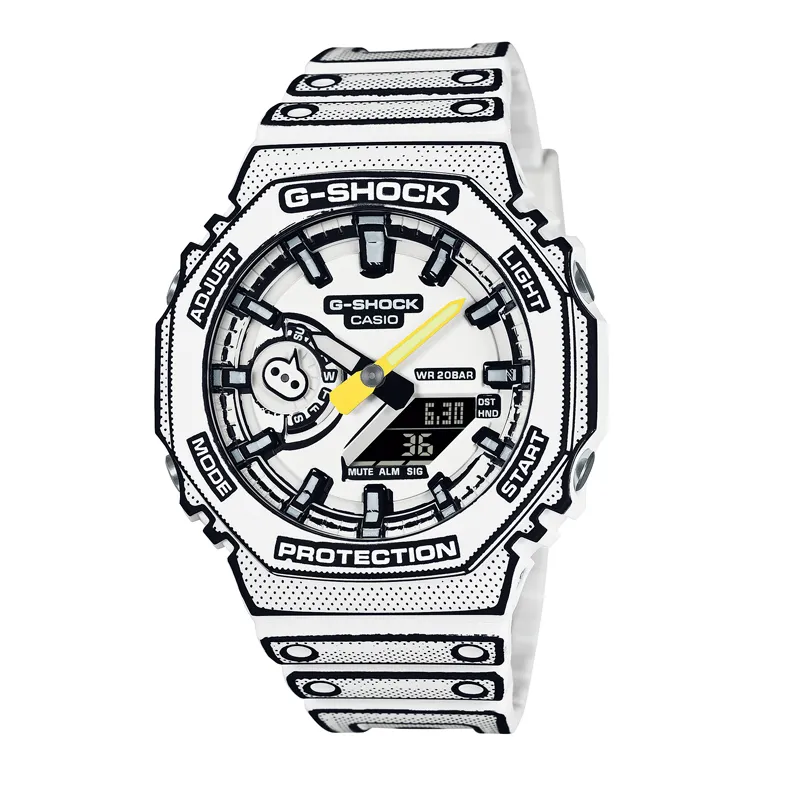 CASIO Unisex Liquid Crystal/Analog Dual Display Series White Watch