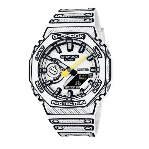 CASIO Unisex Liquid Crystal/Analog Dual Display Series White Watch