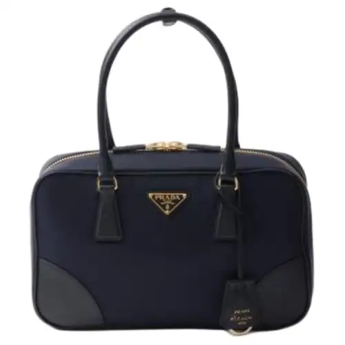 PRADA Recycled Nylon Handbag Medium Women's Marine Blue