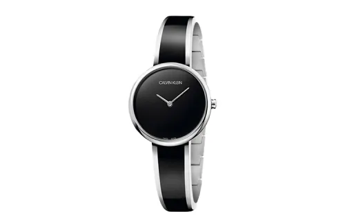 CALVIN KLEIN CK Quartz Wrist Watches Quartz Movement Steel Strap 30mm Black Dial Women's Watch