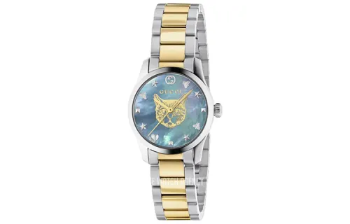 GUCCI G Timeless Collection Wrist Watches Quartz Movement Stainless Steel Strap Blue Dial Unisex
