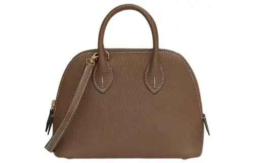 HERMES Bolide Mysore Goat Skin Crossbody Handbag Mini Women's Elephant Gray