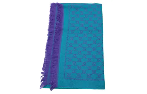 GUCCI Knit Scarves Women's Blue/Purple