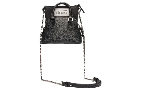 Maison Margiela 5AC Cow Leather Shoulder Bag, Crossbody Bag Handbags Women's Black