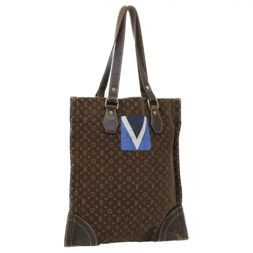 LOUIS VUITTON Canvas Tote Bag, Shopping Bag, Handbag Mini Unisex Brown