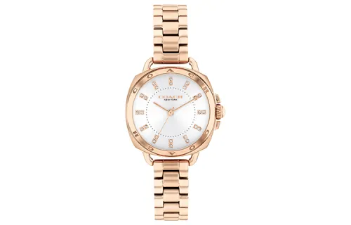COACH TATUM Wrist Watches Quartz Movement Steel Strap 28mm White Dial Women's Watch