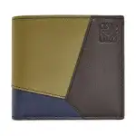 LOEWE Puzzle Calfskin Wallet Unisex Olive & Dark Brown