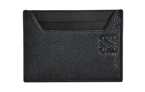 LOEWE Cow Leather Wallet, Card Holder Men's Black