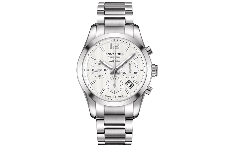 LONGINES Mechanical waterproof mechanism, dial, case stainless steel, watch strap, 50meter, men's style, 41mm