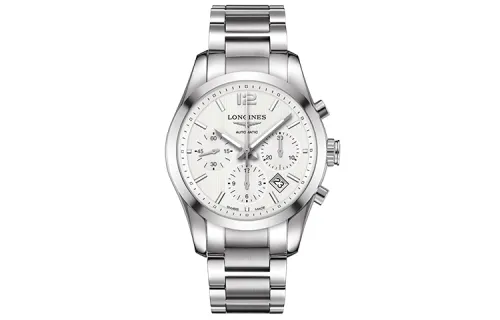 LONGINES Mechanical waterproof mechanism, dial, case stainless steel, watch strap, 50meter, men's style, 41mm