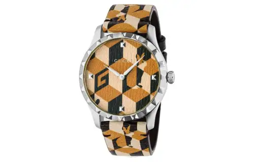 GUCCI G Timeless Collection Wrist Watches Quartz Movement Leather Strap 38mm Coffee Watch Dial Unisex