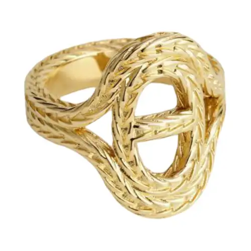 HERMES 18K Gold Rings Women's Gold