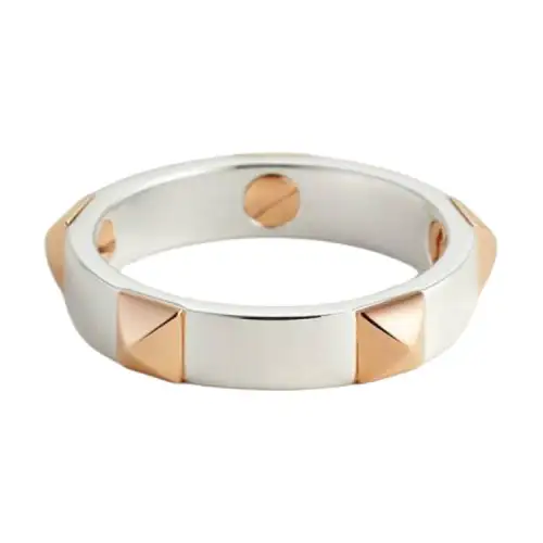 HERMES Clou D'H Rings Unisex Silver