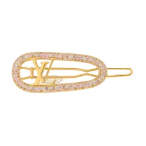 LOUIS VUITTON My Lv Chain Strass Hair Clip
