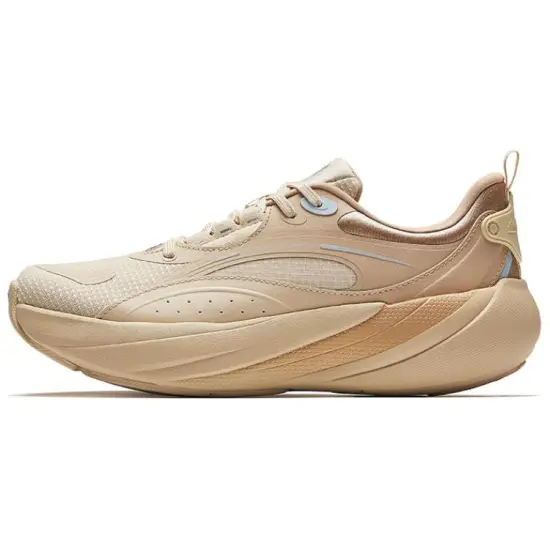 ANTA Running Collection Running Shoes Women's Low-Top Champagne/Light Walnut/Aqua Sky Blue