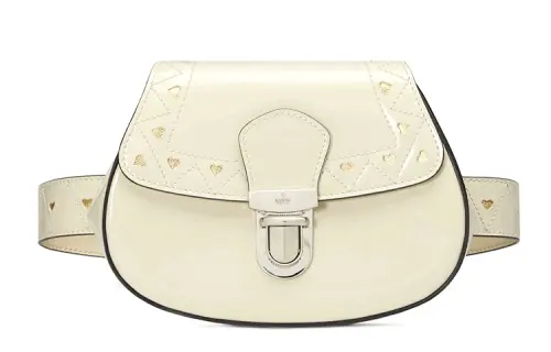 GUCCI Leather Saddle Bag, Fanny Pack, Sling Bag, Shoulder Bag, Crossbody Bag Kids' White