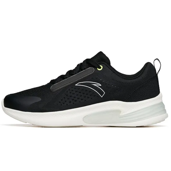 Anta Running Collection Cushioned Slip Resistant Abrasion Resistant Low Top Running Shoes Men's Black