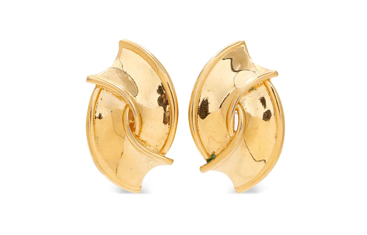SAINT LAURENT Pre-Owned Ribbons Motif Clip-on Earrings