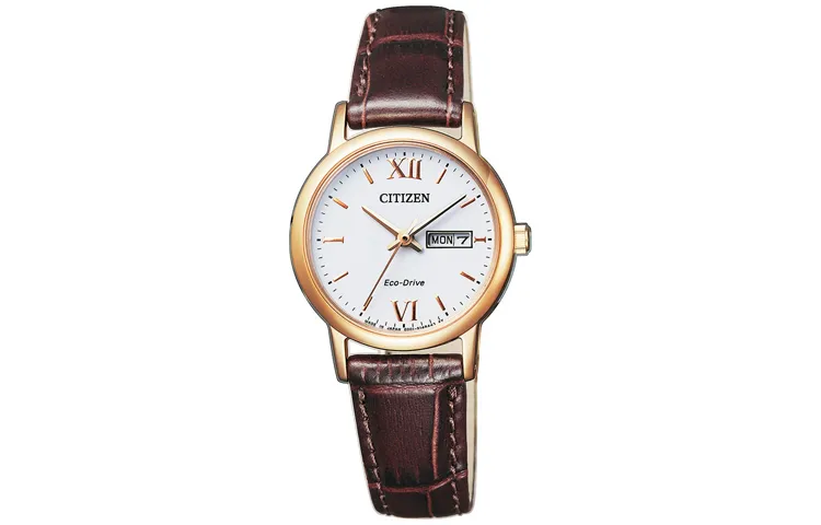 CITIZEN Ecology Drive Collection Light Powered Quartz Movement Cow Leather Strap Watch Women's Watch