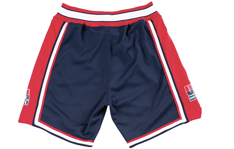 Mitchell Ness Basketball Shorts Men’s Navy Blue Moderate Straight Fit Pants