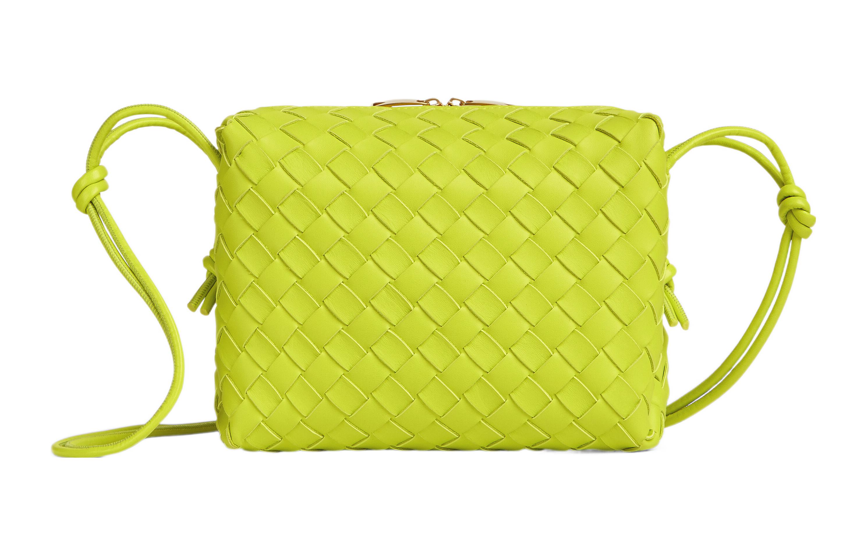 Bottega Veneta Loop Small Intreccio Acid Kiwi
