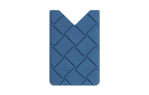 Bottega Veneta Silicone Business Card Holder Men's Sea Wave Blue