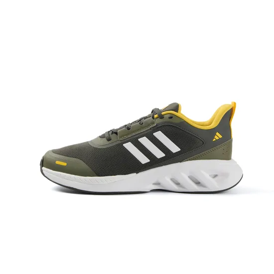 Adidas Running Shoes Unisex Low-Top Olive Green/Crystal White/Yellow