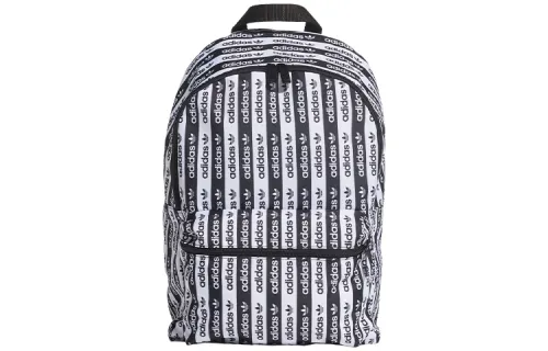 Adidas Originals Trefoil Polyester Plain Weave Fabric Backpack Regular Unisex Black White